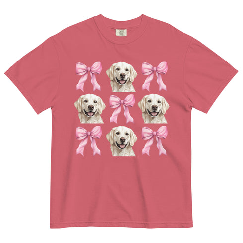 White Golden Retriever with bows Shirt