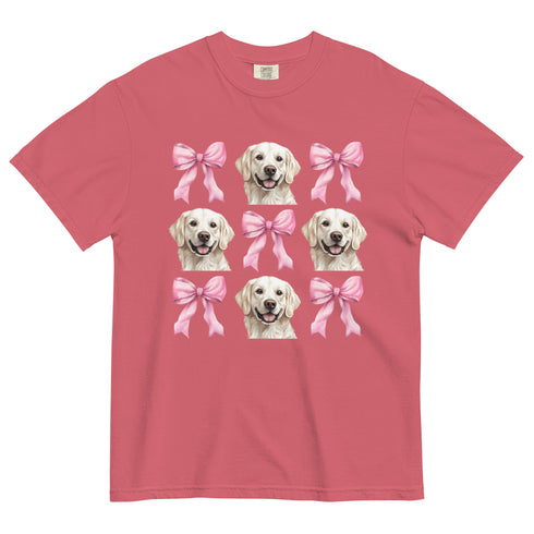 White Golden Retriever with bows Shirt