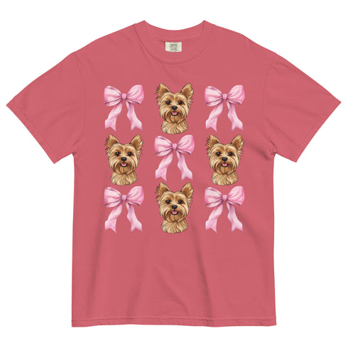 Blonde Yorkie and Bows Shirt