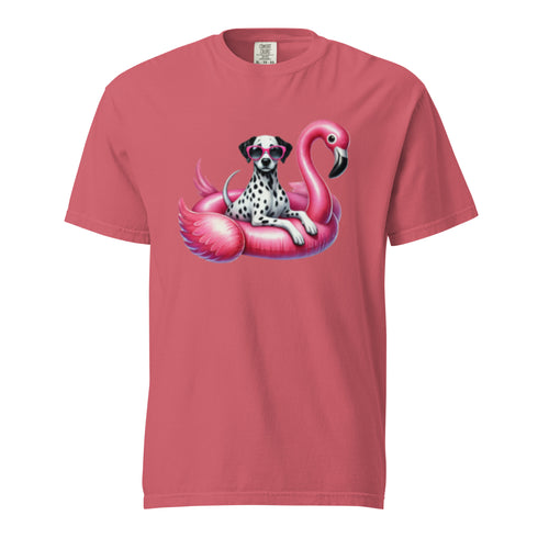 Dalmatian Flamingo Float Dog Shirt