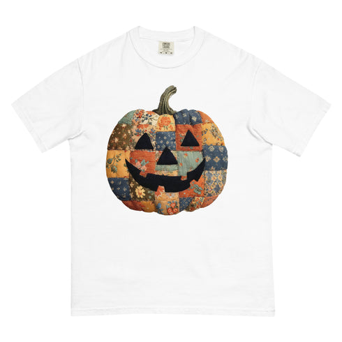 Jack O Lantern Patchwork Pumpkin T-Shirt