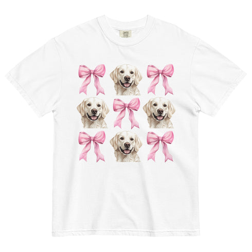 White Golden Retriever with bows Shirt
