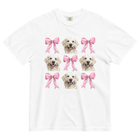 White Golden Retriever with bows Shirt