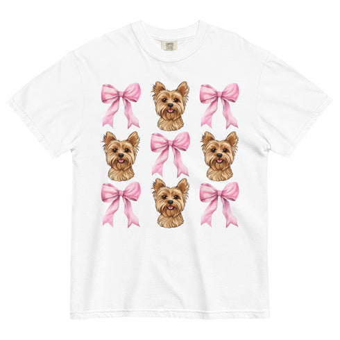 Blonde Yorkie and Bows Shirt
